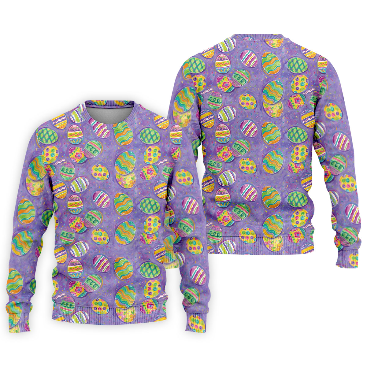 Colorful Painted Easter Eggs Golf Shirts For Men, Cute Golf Outfit, Polo Shirts For Men
