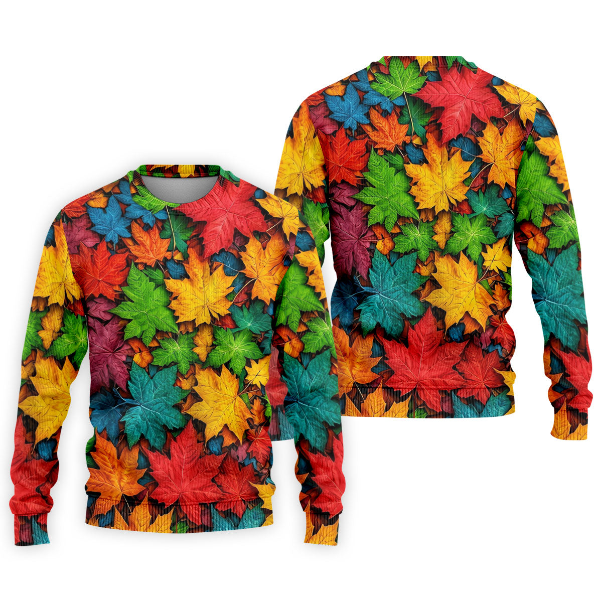 Vibrant Maple Leaf Autumn Forest Hawaiian Golf Polo, Golf Tops For Men, Golfing Apparel