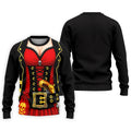 Red Corset Pirate Costume Skull Belt Golf Shirt, Mens Golf Polo, Golf Apparel For Men, Printed Golf Shirts