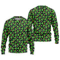 St Patrick's Day Beer Golf Ball Pattern Shamrock Golf Shirt, Polo Shirts For Men, Golf Shirts For Men