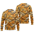 Tiger Stripe Pattern Hawaiian Golf Shirt, Men's Funny Golf Shirts, Golf Shirts For Men