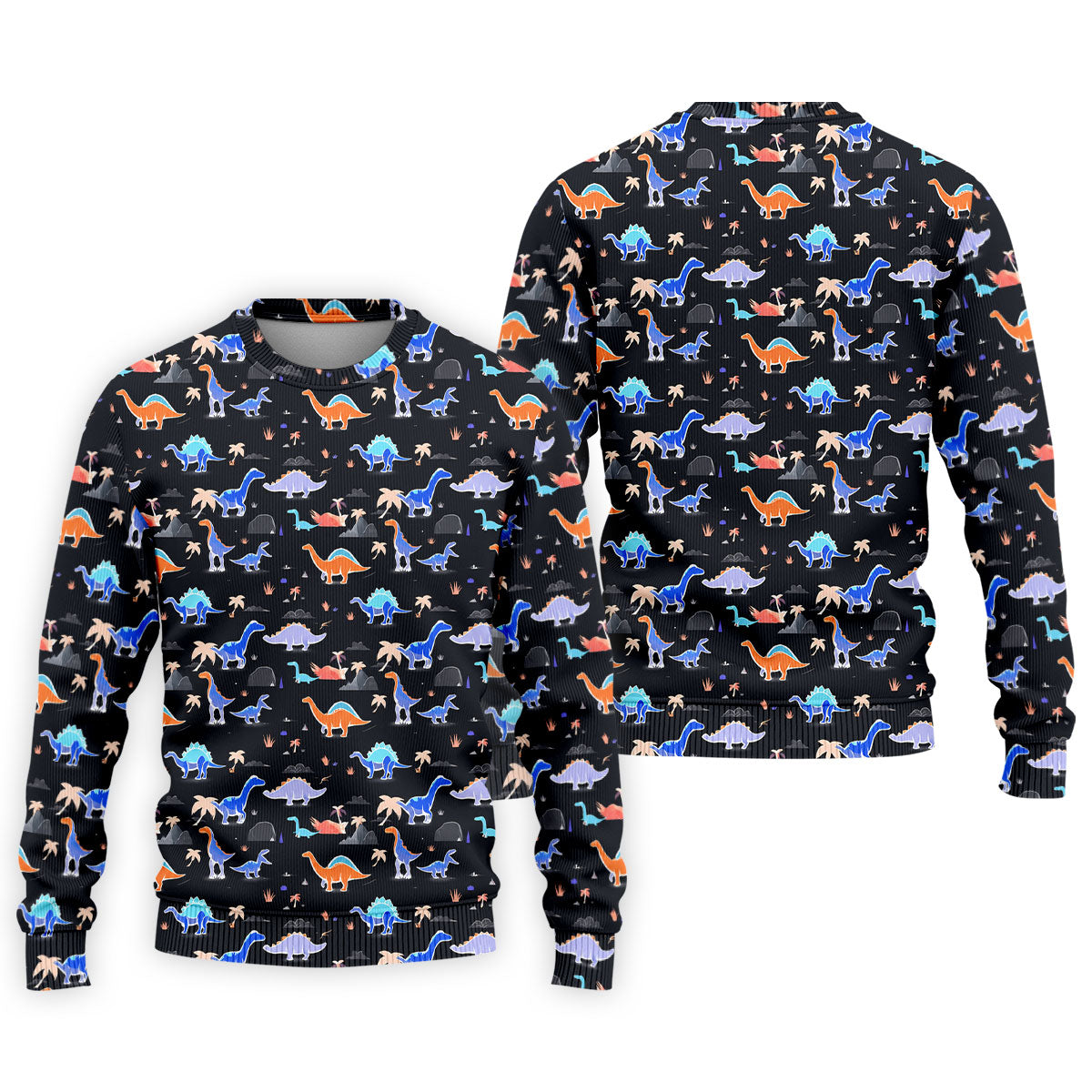 Colorful Dinosaur Hawaiian Golf Shirt, Cute Golf Outfit, Men's Golf Shirt, Polo Shirts For Men