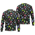 Neon Cocktail Party Pattern Design Hawaiian Golf Shirt, Golf Shirts For Men, Polo Shirts For Men