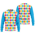 Retro Argyle Diamond Checkered Golf Shirt, Mens Golf Polo, Printed Golf Shirts