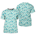 Funny Tropical Couple Beach Pattern Men's Golf Shirt, Hawaiian Golf Shirt, Golf Apparel For Men