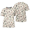 Old School Tattoo Flash Pattern Golf Polo Shirt, Men's Golf Shirt, Printed Golf Shirts