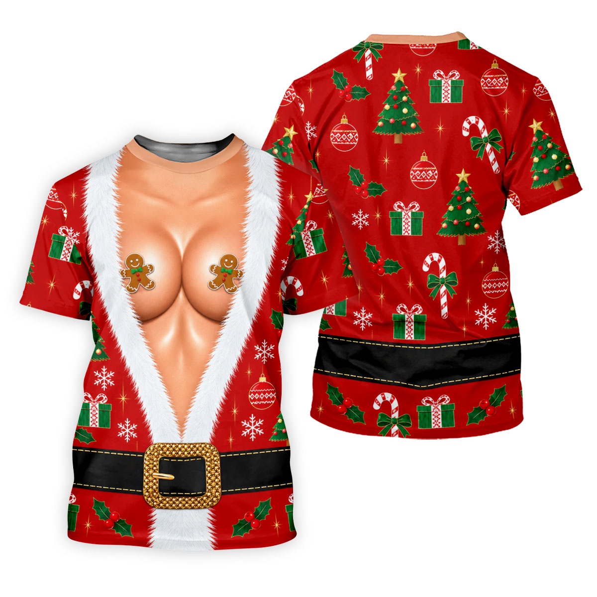 Gingerbread Costume Christmas Golf Shirt, Mens Golf Shirts, Polo Shirts For Men