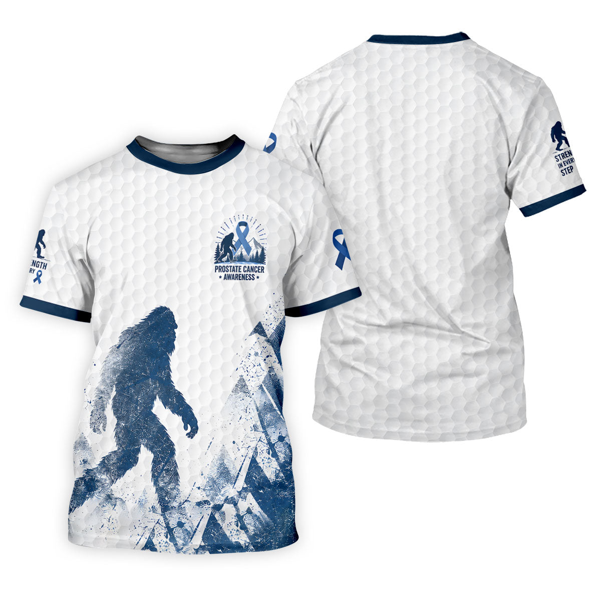 Bigfoot Prostate Cancer Awareness Polo Shirt, Mens Golf Polo, Printed Golf Shirts