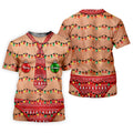 Merry Christmas Quote Tie Christmas Golf Shirt, Mens Golf Shirts, Polo Shirts For Men