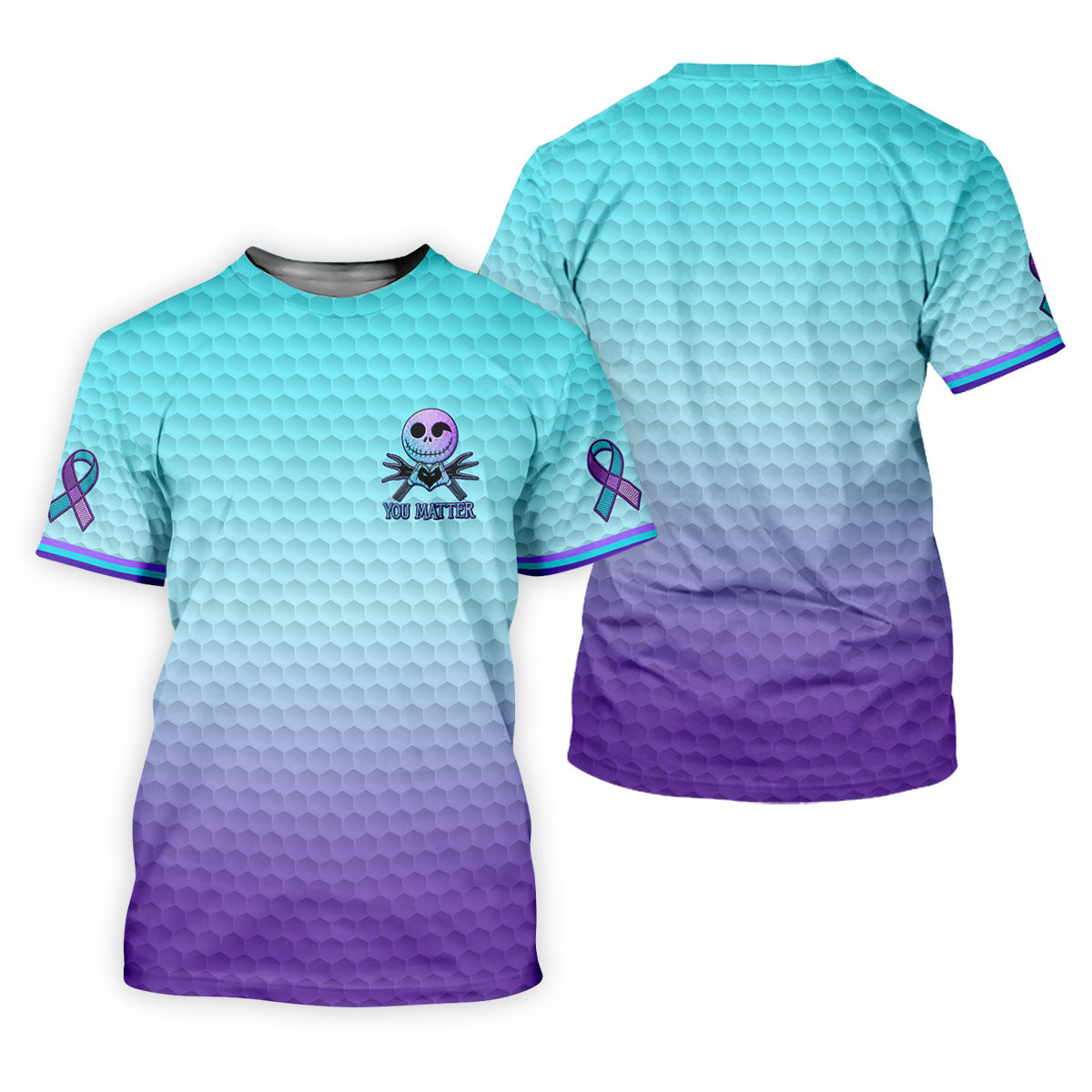 You Matter Suicide Prevention Skeleton Pocket Logo Polo Shirts For Men, Mens Golf Polo