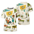 Atomic Cocktail Lounge Retro Hawaiian Golf Shirt, Men's Golf Shirt, Polo Shirts For Men