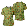 Tiki Zombie Hawaiian Golf Shirt, Hula Dancer Skull Pattern, Polo Shirts For Men