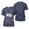 Funny Seagull Halloween Golf Shirt, Cartoon Bird Pattern, Mens Golf Apparel, Hawaiian Golf Shirt
