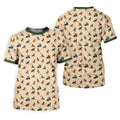 German Shepherd Golf Pattern Polo Shirt, Golf Shirts For Men, Mens Golf Apparel