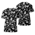 Dead Tired Coffee Breakfast Pattern Golf Shirt, Women's Golf Tops, Golf Shirts For Women