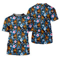 Tropical Bigfoot Burger Party Pattern Hawaiian Golf Polo, Golf Tops For Men, Golfing Apparel