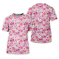 Breast Cancer Pink Ribbon Floral Golf Shirt, Cancer Awareness Shirt, Ladies Golf Polos, Golfing Apparel