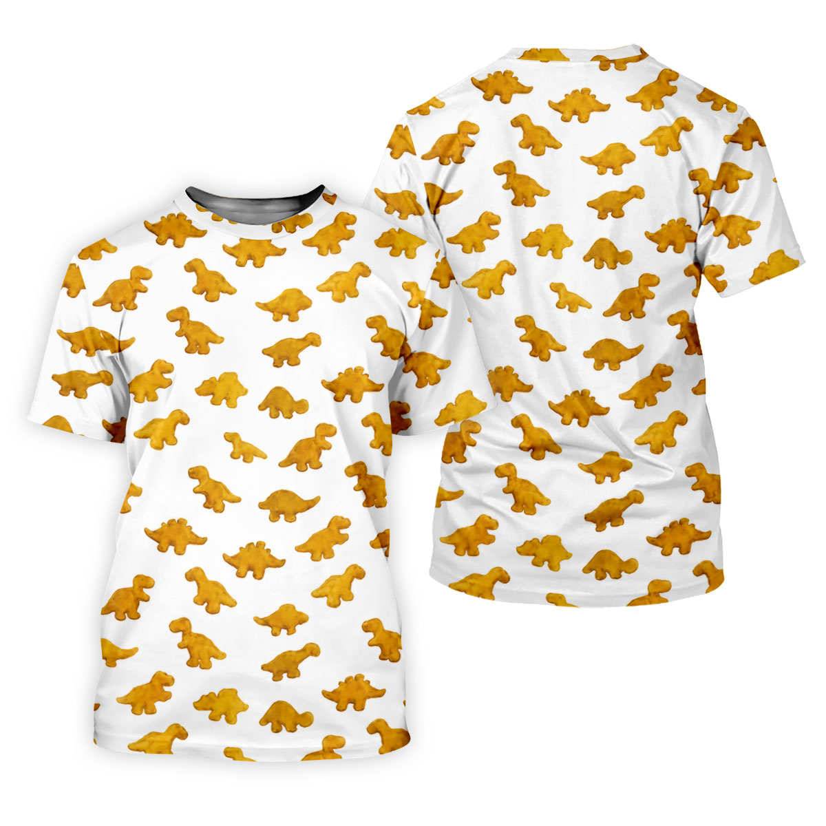 Cute Dinosaur Cookie Pattern Women's Golf Tops, Ladies Golf Shirts, Printed Golf Shirt