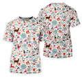Vintage Reindeer White Christmas Golf Tops For Men, Gift Christmas Golf Shirt Polos, Men Golf Apparel