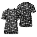 Dark Grim Reaper Skull Pattern Golf Polo Shirt, Mens Golf Polo, Golf Apparel For Men