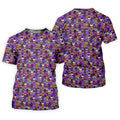 Cute Halloween Icon Pattern Golf Polo Shirt, Women's Golf Polo, Ladies Golf Shirts