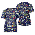 Born To Play Golf Let's Par Tee Blue Golf Shirt, Fun Women's Golf Shirts, Ladies Golf Shirts, Golfing Apparel