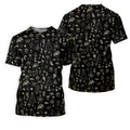 Festive Christmas Golden Pattern Women Golf Top, Christmas Golf Shirt, Ladies Golf Tops