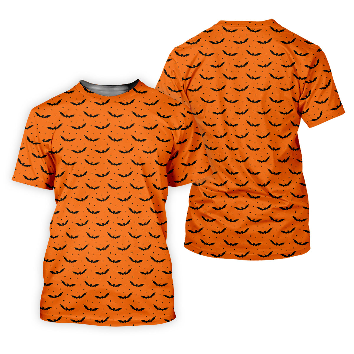 Spooky Bats Orange Halloween Golf Shirt, Polo Shirts For Men, Golf Gift For Men, Golfing Apparel