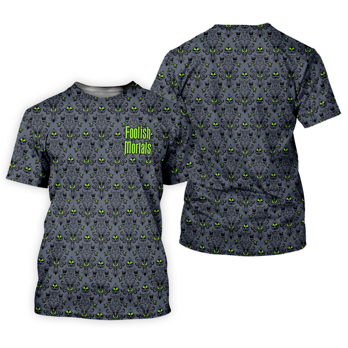 Foolish Mortals Haunted Halloween Polo Shirt, Printed Golf Shirts, Golf Apparel For Men