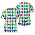 Colorful Argyle Golf Shirt, Classic Diamond Pattern Polo, Womens Golf Polo Shirt, Custom Ladies Golf Shirt