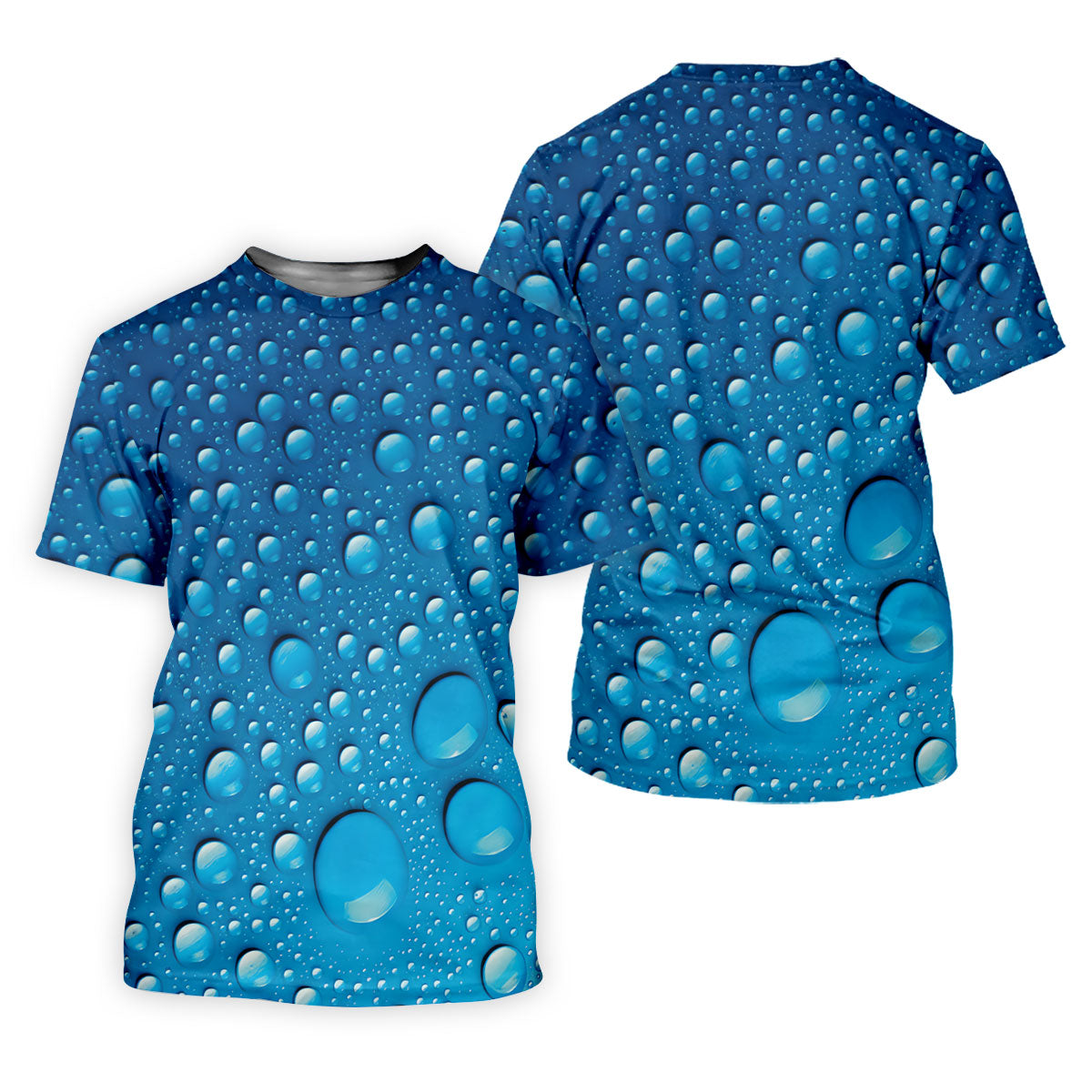 Rain Drops Blue Golf Shirt, Women's Golf Tops, Ladies Golf Shirts, Women's Golf Shirts