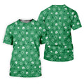 Leprechaun Hat Shamrock Beer Seamless Pattern St. Patrick’s Day Golf Shirt, Women's Golf Tops, Ladies Golf Polos
