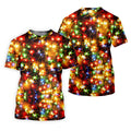 Colorful Christmas Lights Men's Golf Polo Shirts, Christmas Golf Shirt, Golf Gift For Men, Polo Shirts For Men