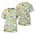 Funny Santa Duck Float Tropical Christmas Polo Shirt, Womens Golf Polo, Hawaiian Golf Shirt