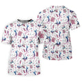 Funny Par Tee Girl Golfer Pattern Golf Polo Shirt, Ladies Golf Shirts, Golf Tops For Women