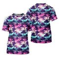 Tropical Palm Tree Golf Shirt, Men’s Golf Polo Shirt, Hawaiian Polo Shirt, Summer Beach Polo For Men