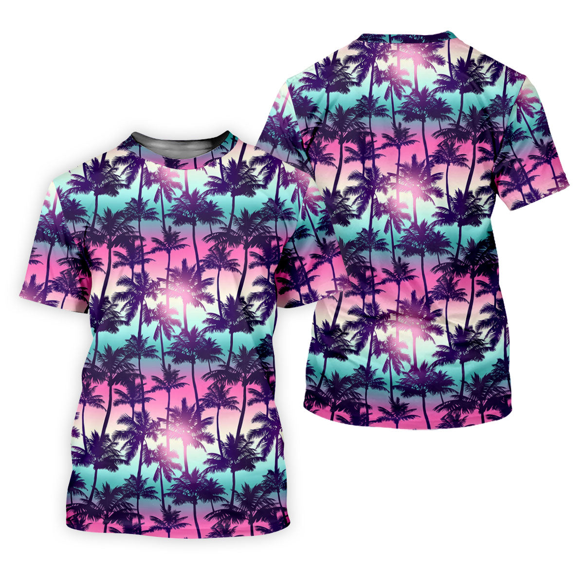 Tropical Palm Tree Golf Shirt, Men’s Golf Polo Shirt, Hawaiian Polo Shirt, Summer Beach Polo For Men
