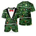 Christmas Tree Needles Green Festive Women Golf Top, Christmas Golf Shirt, Ladies Golf Tops