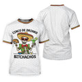 Skeleton Holding Taco And Margarita Hawaiian Golf Polo, Golf Tops For Men, Golfing Apparel