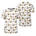 White Funny Adult Novelty Tank Pattern Golf Shirt, Golf Shirts For Men, Printed Golf Shirts