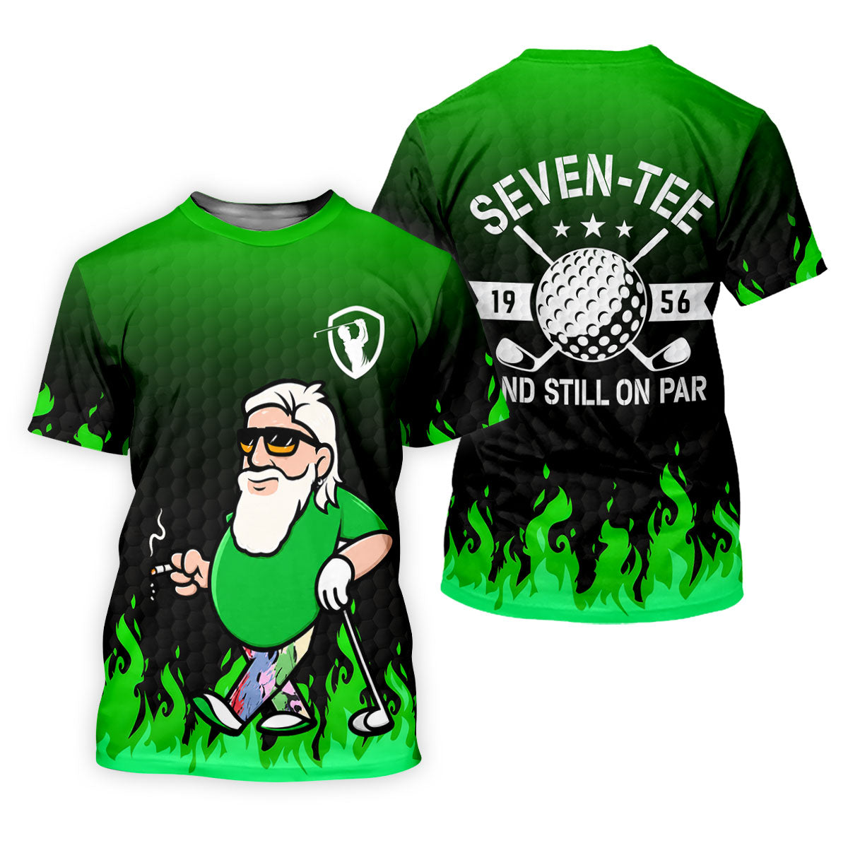 Custom Year Seven Tee And Still On Par Golf Polo Shirt, Mens Golf Shirts, Hawaiian Golf Shirt
