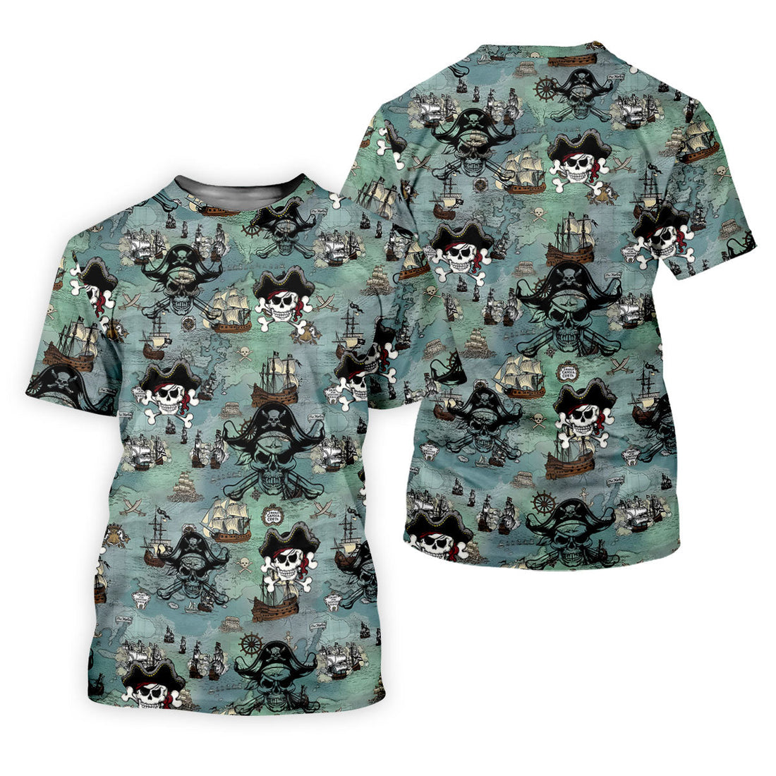 Pirate Captain Skulls, Kraken Tentacle Design Hawaiian Golf Polo, Golf Tops For Women, Golfing Apparel
