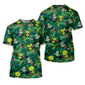 UFO and Alien Tropical Forest Hawaiian Golf Polo, Golf Tops For Women, Golfing Apparel