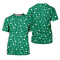 Stick Figure Golf Pose St Patrick's Day Shamrock Green Golf Shirt, Women's Golf Tops, Ladies Golf Polos