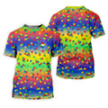 Acceptance Awareness Understanding Autism Puzzle Rainbow Gradient Women's Golf Shirts, Ladies Golf Polos