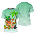 Leprechaun St Patrick's Day Hawaiian Summer Fun Golf Shirt, Golf Shirt For Women, Ladies Golf Shirts