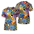 Blue And Yellow Fluid Art Cool Golf Shirt, Women's Golf Tops, Ladies Golf Shirts, Women's Polo Shirt