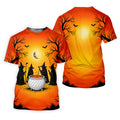 Witch Cauldron Halloween Golf Polo Shirt, Halloween Shirts For Men, Mens Golf Polo