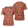 Tropical Santa Summer Christmas Pattern Polo Shirt, Mens Golf Polo, Christmas Shirt