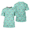 90s Dice Memphis Style Light Mint Green Cute Golf Shirt, Women's Polo Shirt, Ladies Golf Shirts